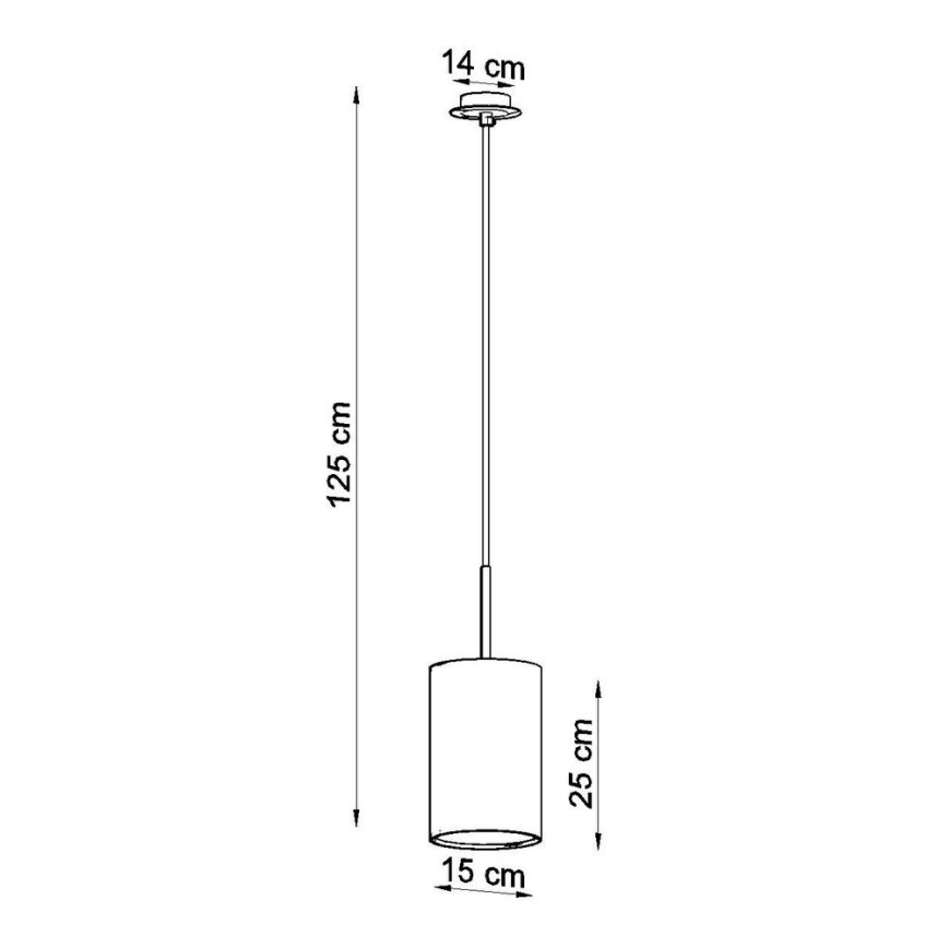 Lámpara colgante OTTO 1xE27/60W/230V diámetro 15 cm negro