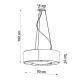 Lámpara colgante SATURNO SLIM 5xE27/60W/230V diámetro 50 cm blanco