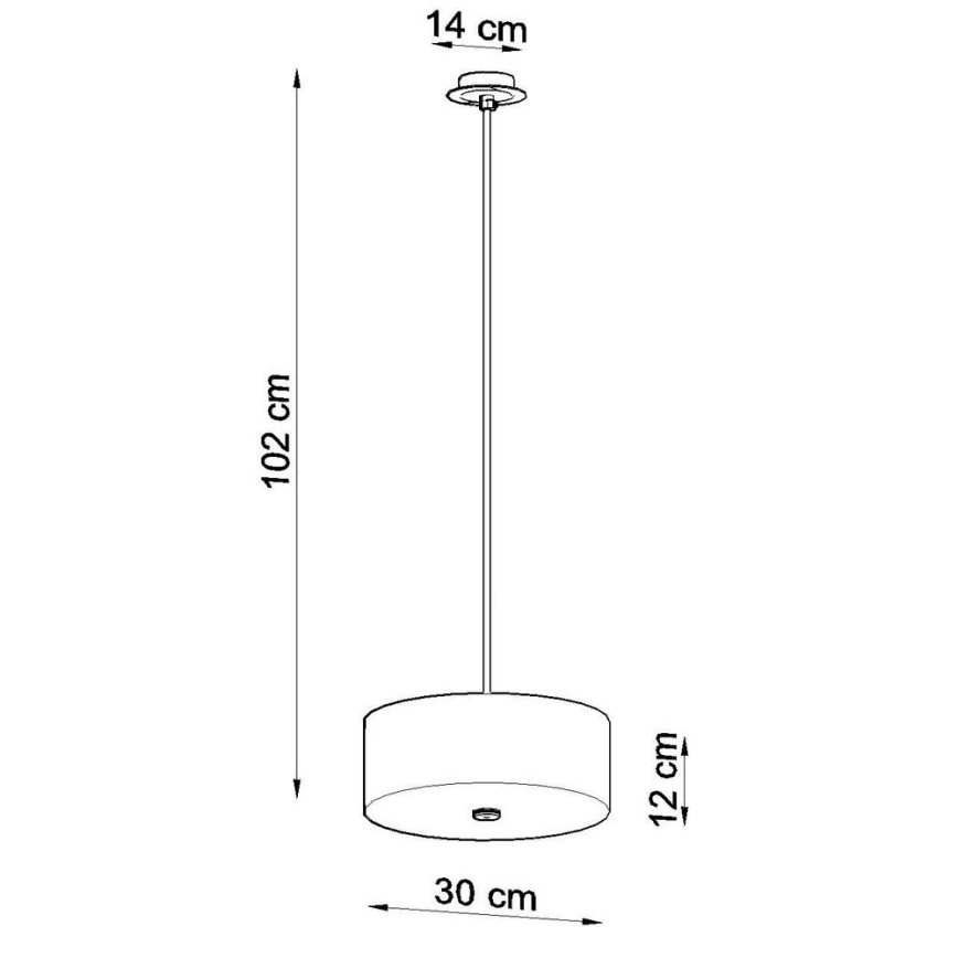 Lámpara colgante SKALA 3xE27/60W/230V diá. 30 cm negro