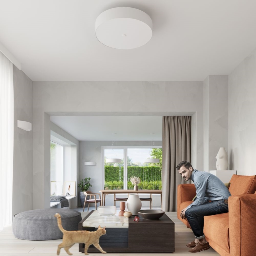 Plafón SKALA 3xE27/60W/230V diá. 30 cm blanco