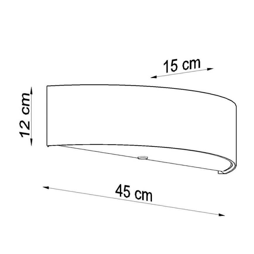 Aplique SKALA 2xE27/60W/230V blanco