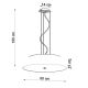 Lámpara colgante VEGA 5xE27/60W/230V diámetro 60 cm blanco