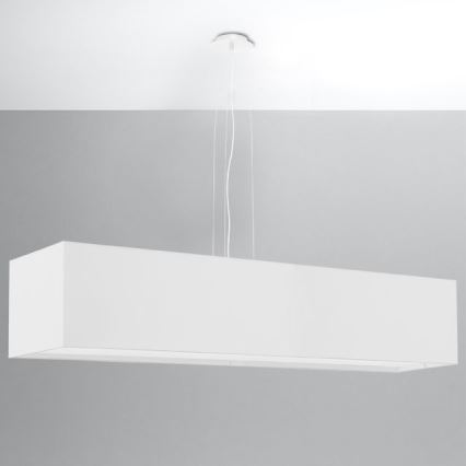 Lámpara colgante SANTA 5xE27/60W/230V 120 cm blanco