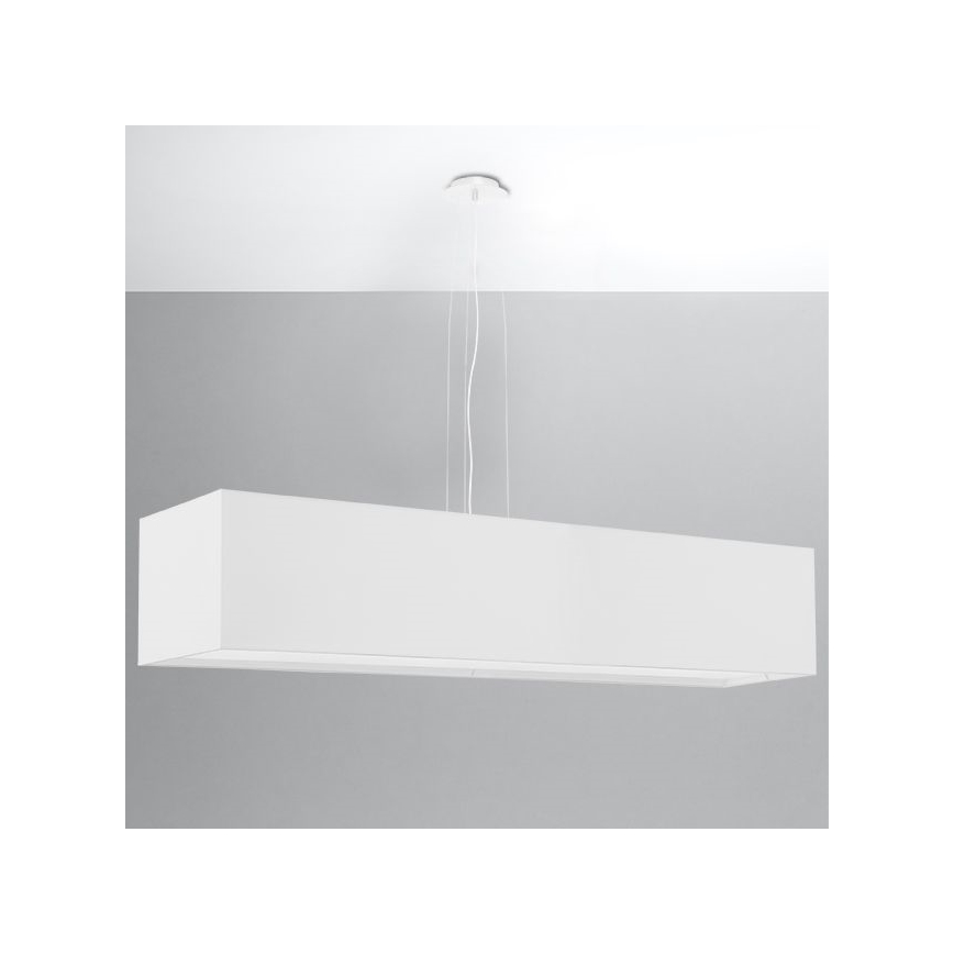 Lámpara colgante SANTA 5xE27/60W/230V 120 cm blanco