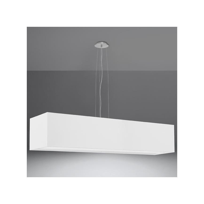 Lámpara colgante SANTA 5xE27/60W/230V 120 cm blanco