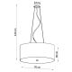 Lámpara colgante OTTO 6xE27/60W/230V diámetro 70 cm blanco