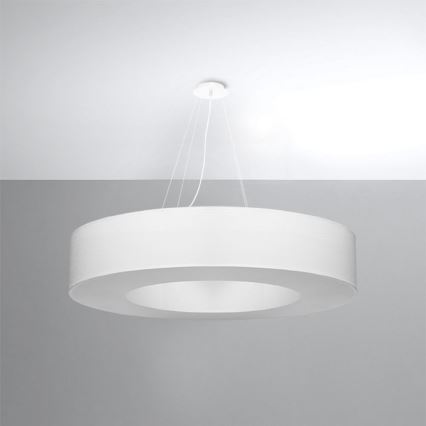 Lámpara colgante SATURNO 8xE27/60W/230V diámetro 90 cm blanco