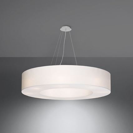 Lámpara colgante SATURNO 8xE27/60W/230V diámetro 90 cm blanco