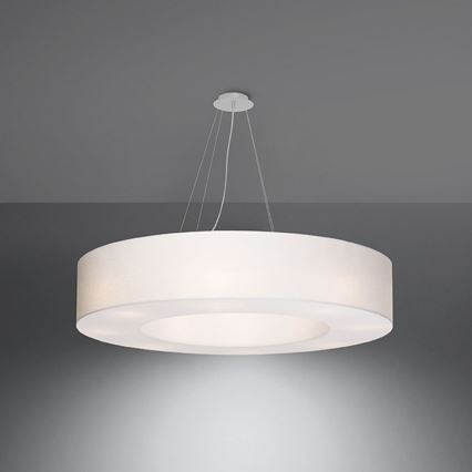 Lámpara colgante SATURNO 8xE27/60W/230V diámetro 90 cm blanco