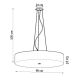Lámpara colgante SKALA 6xE27/60W/230V diámetro 90 cm blanco