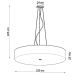 Lámpara colgante SKALA 6xE27/60W/230V diámetro 100 cm negro