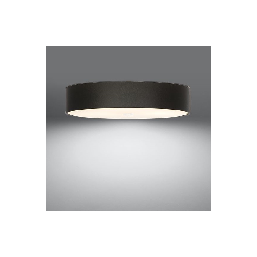 Plafón SKALA 6xE27/60W/230V diámetro 70 cm negro