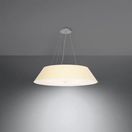 Lámpara colgante VEGA 5xE27/60W/230V diámetro 70 cm blanco