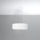 Lámpara colgante ROLLO 3xE27/60W/230V diámetro 45 cm blanco