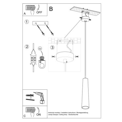 Lámpara colgante ELECTRA 1xGU10/40W/230V