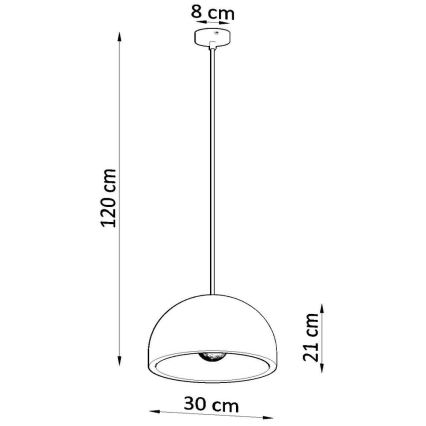 Lámpara colgante de cable PABLITO 1xE27/60W/230V concreto