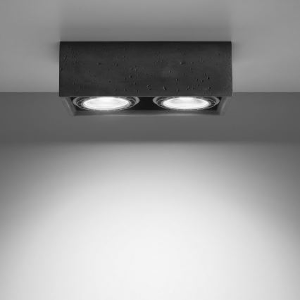 Plafón QUATRO AR111 2xGU10/40W/230V concreto