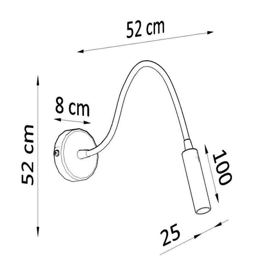 Lámpara pequeña flexible AXIL 1xG9/12W/230V negro