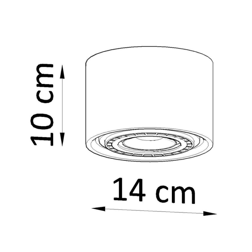 Plafón BASIC AR111 1xGU10/40W/230V haya
