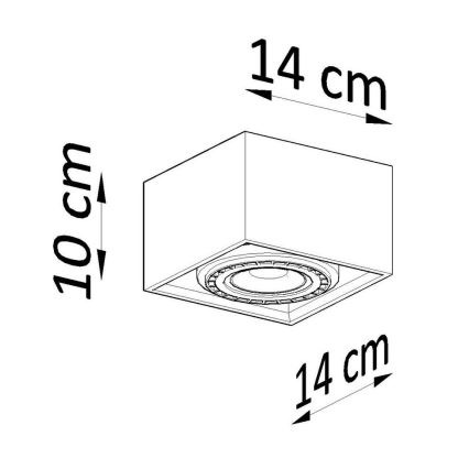 Plafón QUATRO AR111 1xGU10/40W/230V haya