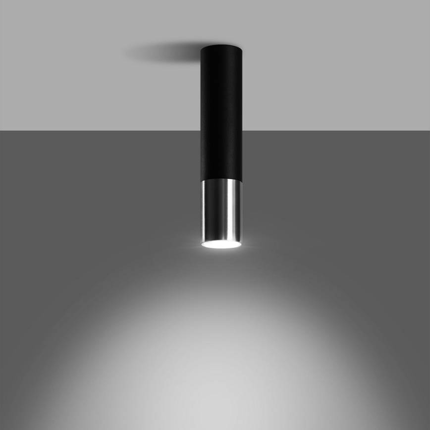 Foco LOOPEZ 1xGU10/10W/230V negro/cromo brillante