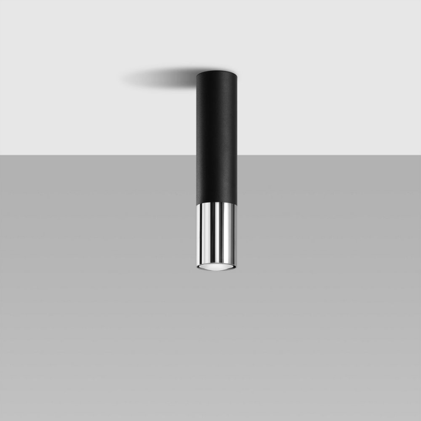Foco LOOPEZ 1xGU10/10W/230V negro/cromo brillante