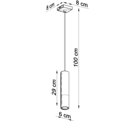 Lámpara colgante LOOPEZ 1xGU10/10W/230V negro/cobre