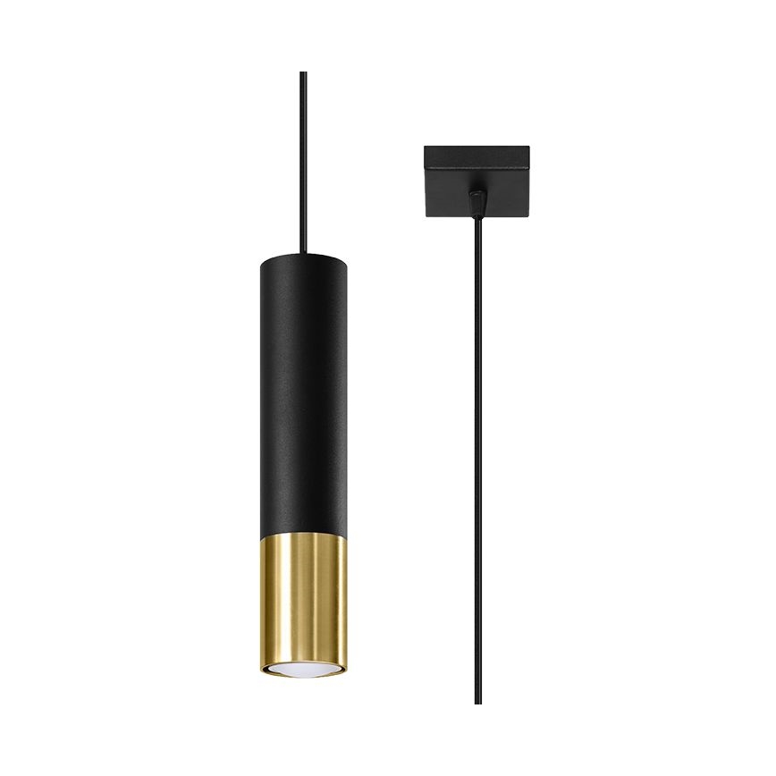Lámpara de araña de cable LOOPEZ 1xGU10/40W/230V negro/dorado