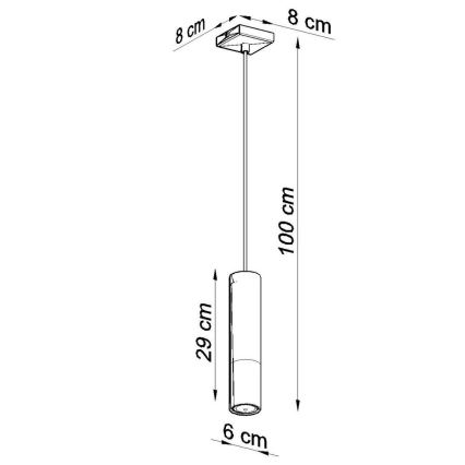 Lámpara de araña de cable LOOPEZ 1xGU10/40W/230V negro/dorado