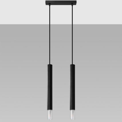 Lámpara colgante VIZIER 2xG9/40W/230V negro