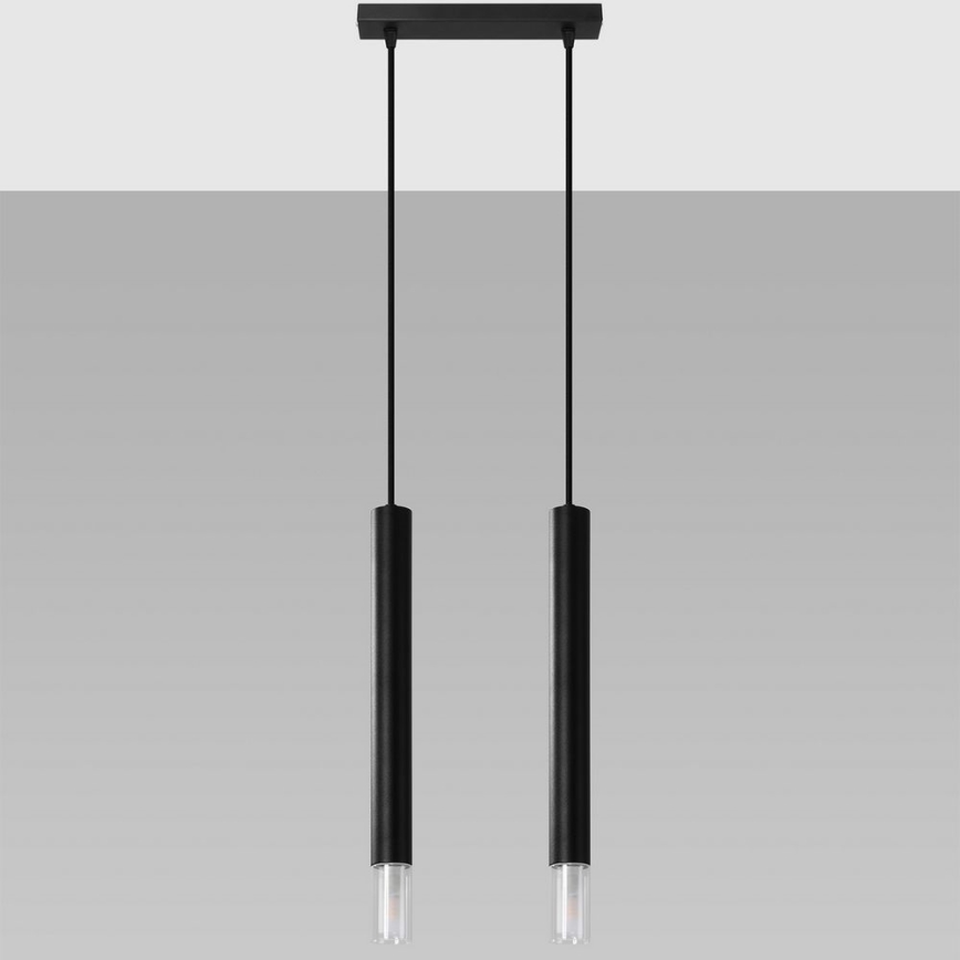 Lámpara colgante VIZIER 2xG9/40W/230V negro
