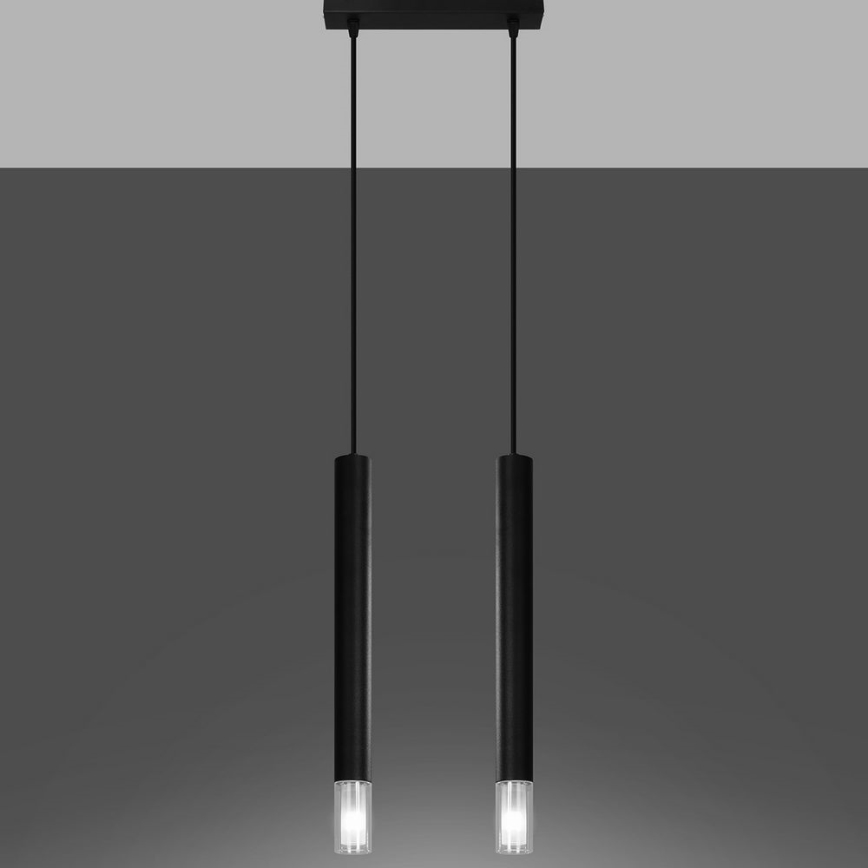 Lámpara colgante VIZIER 2xG9/40W/230V negro