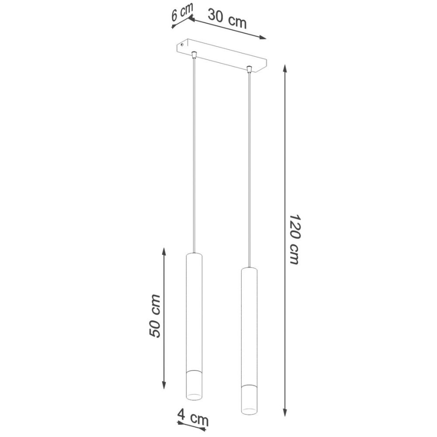Lámpara colgante VIZIER 2xG9/40W/230V negro