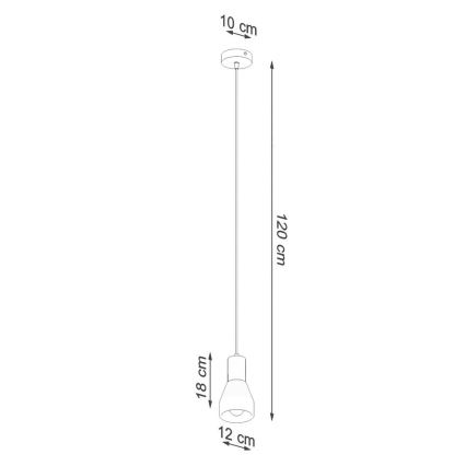 Lámpara colgante QUBIC 1xE27/60W/230V concreto/abedul/haya/negro