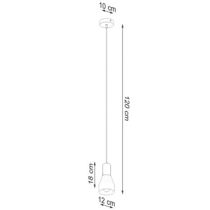 Lámpara colgante QUBIC 1xE27/60W/230V concreto/abedul/haya