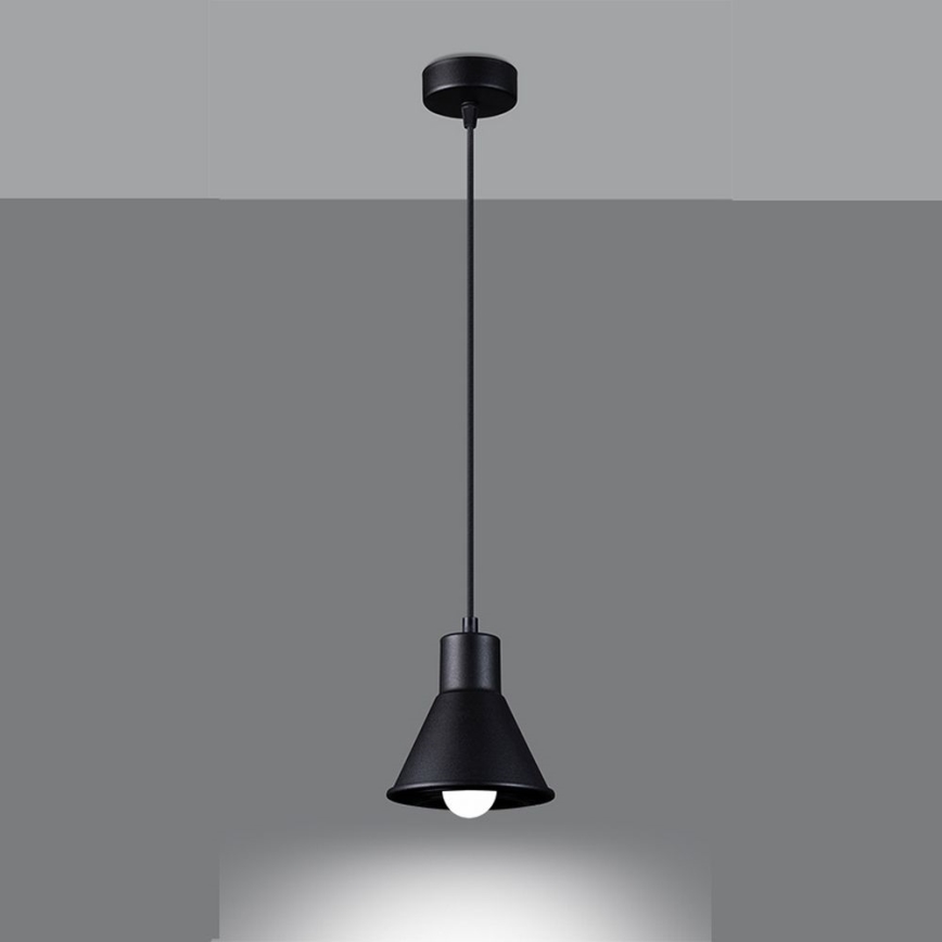 Lámpara colgante TALEJA 1xE27/60W/230V negro
