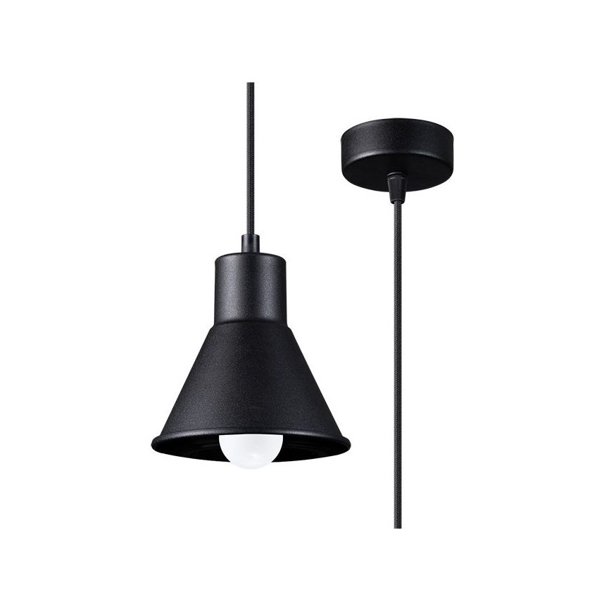 Lámpara colgante TALEJA 1xE27/60W/230V negro