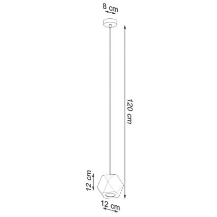 Lámpara colgante WOODY 1xGU10/40W/230V