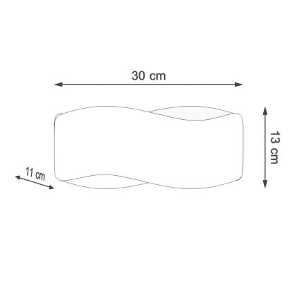 Aplique TILA 1xG9/40W/230V 30 cm blanco