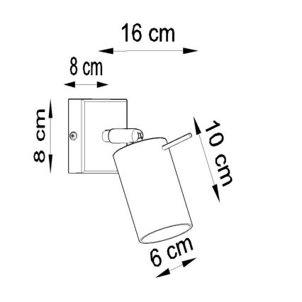 Foco de pared RING 1xGU10/10W/230V blanco