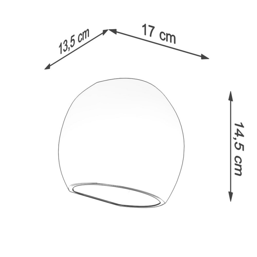 Aplique GLOBE 1xE27/60W/230V blanco brillante