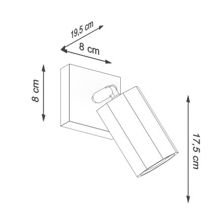 Foco de pared ZEKE 1xGU10/40W/230V roble