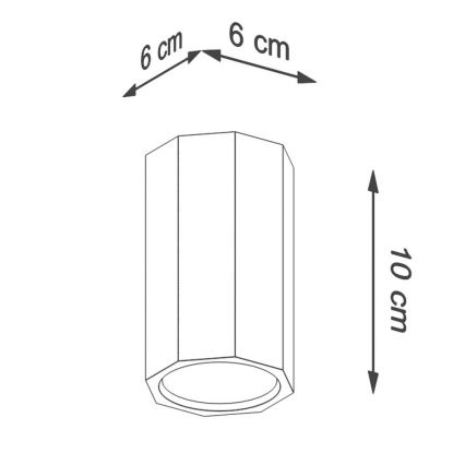 Foco ZEKE 1xGU10/40W/230V 10 cm roble