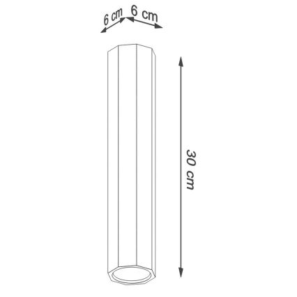 Foco ZEKE 1xGU10/40W/230V 30 cm roble