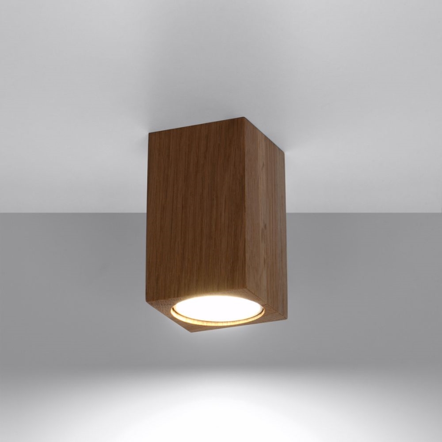 Foco KEKE 1xGU10/40W/230V 10 cm roble