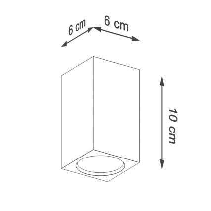 Foco KEKE 1xGU10/40W/230V 10 cm roble