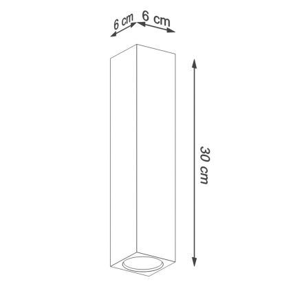 Foco KEKE 1xGU10/40W/230V 30 cm roble