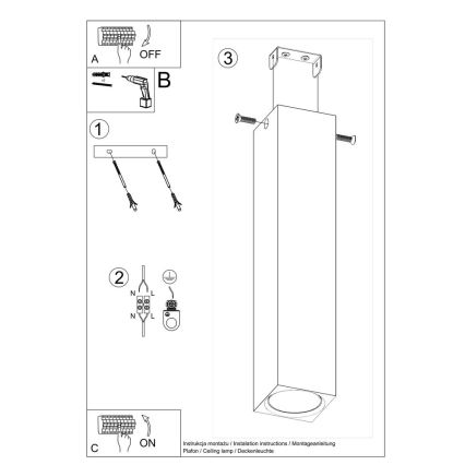 Foco KEKE 1xGU10/40W/230V 30 cm roble