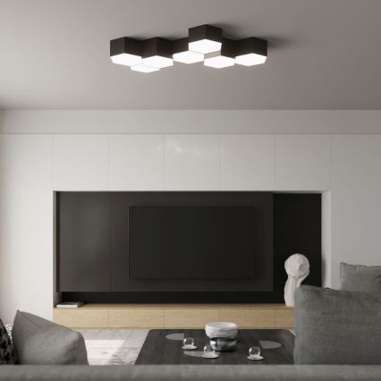 Plafón SUNDE 2xE27/60W/230V 11,5 cm negro