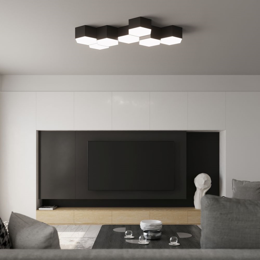 Plafón SUNDE 2xE27/60W/230V 11,5 cm negro